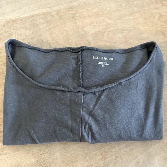 $150 Eileen Fisher Oversized Tee boatneck drop shoulder - Small - Picture 3 of 6